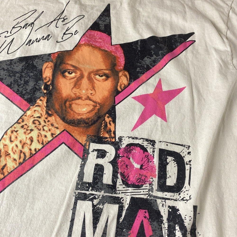 Vintage? Dennis Rodman T-Shirt Large Bad As I Wanna Be Rap Tee Rod Man - Picture 12 of 12